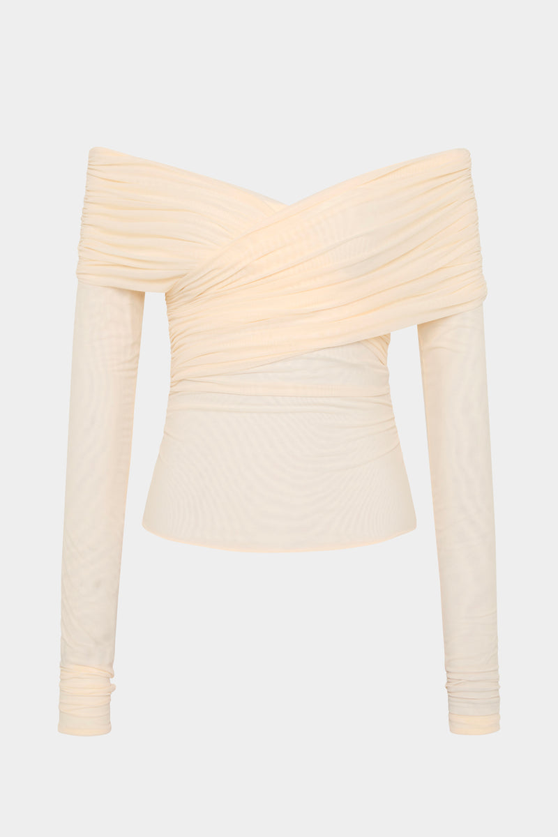 Jacques Gathered Long Sleeve Top