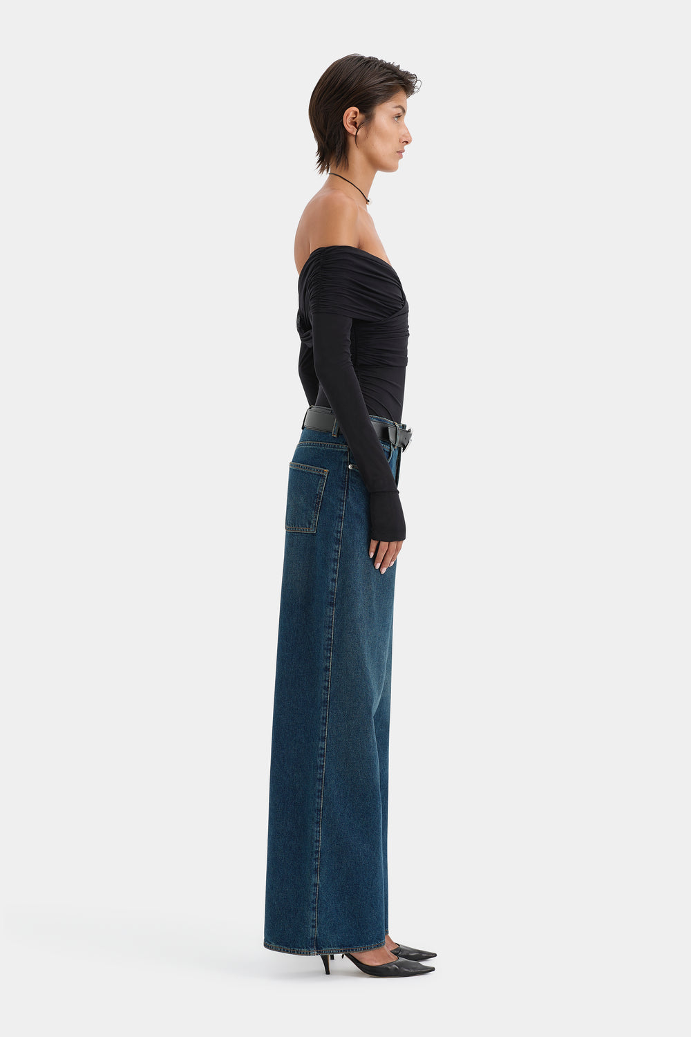 Jacques Gathered Long Sleeve Top