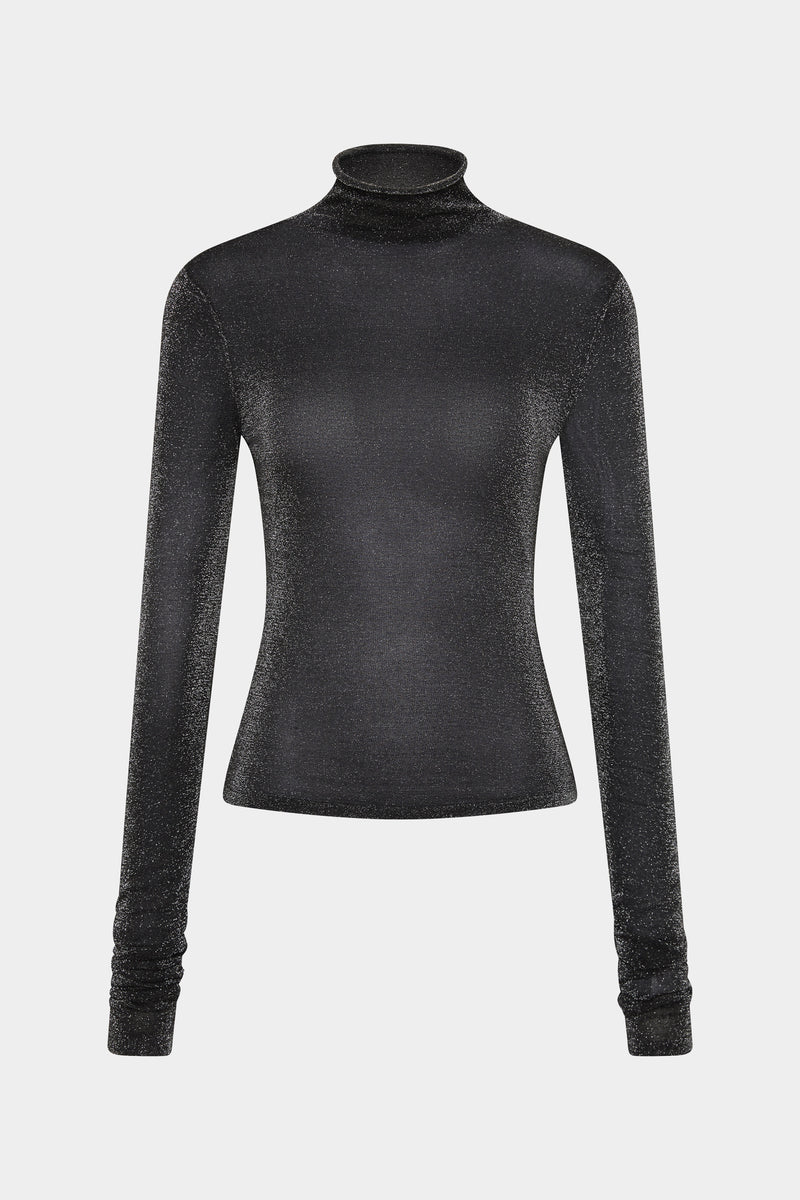 Chiano Metallic Knit Long Sleeve Top