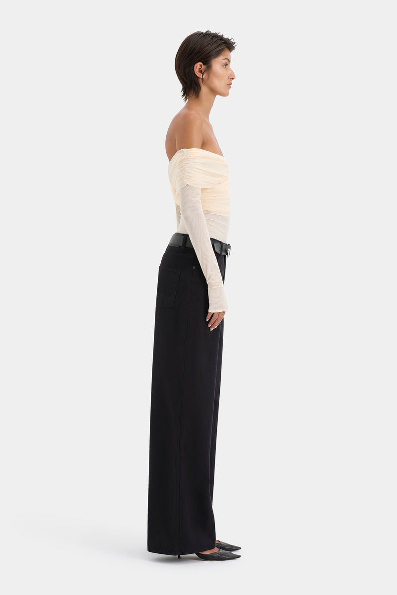 Jacques Gathered Long Sleeve Top