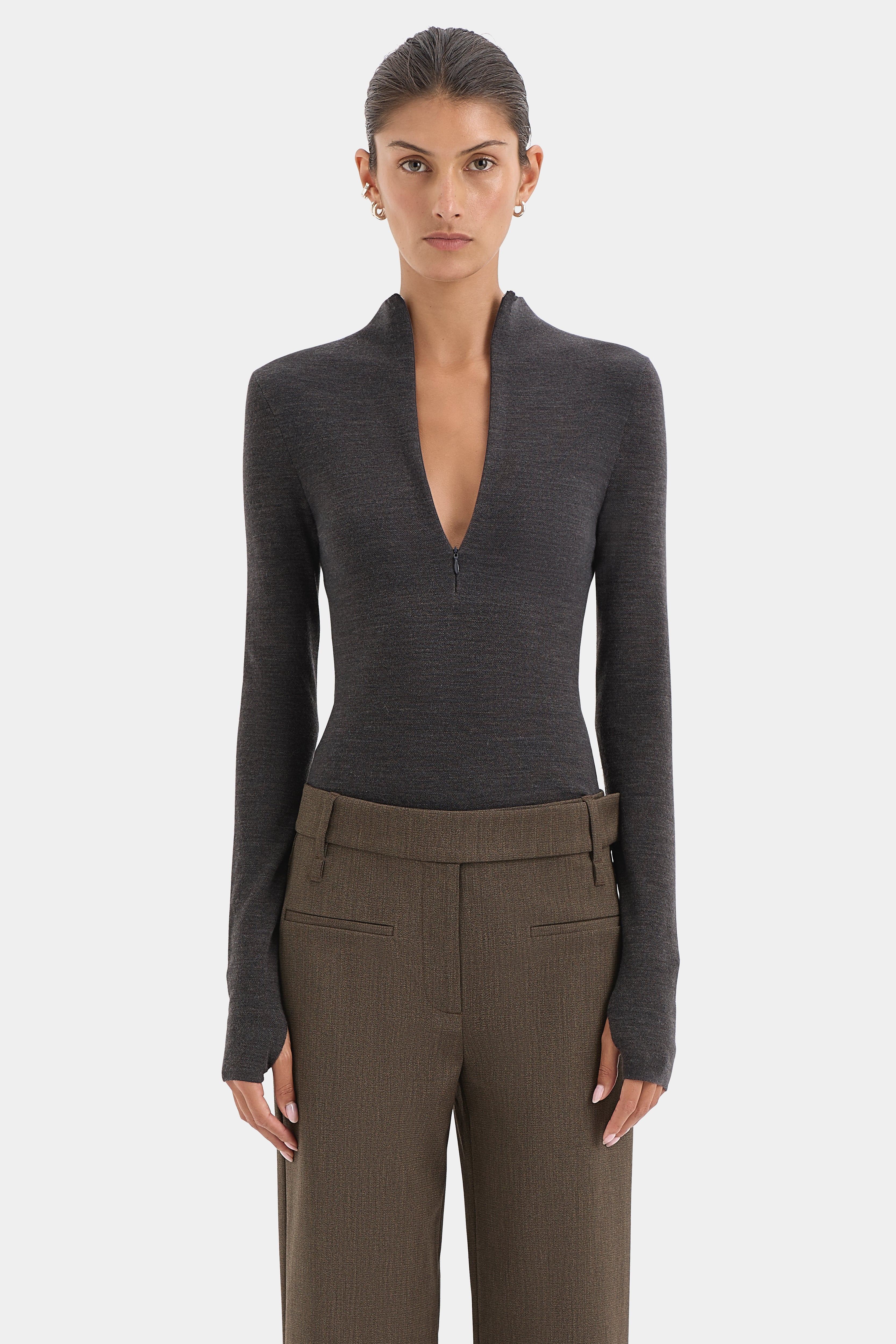 Mikkel Zip Long Sleeve Top