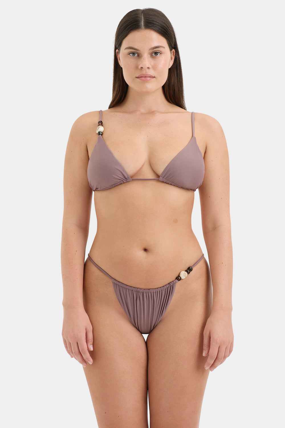 Jeanne Beaded String Triangle Top