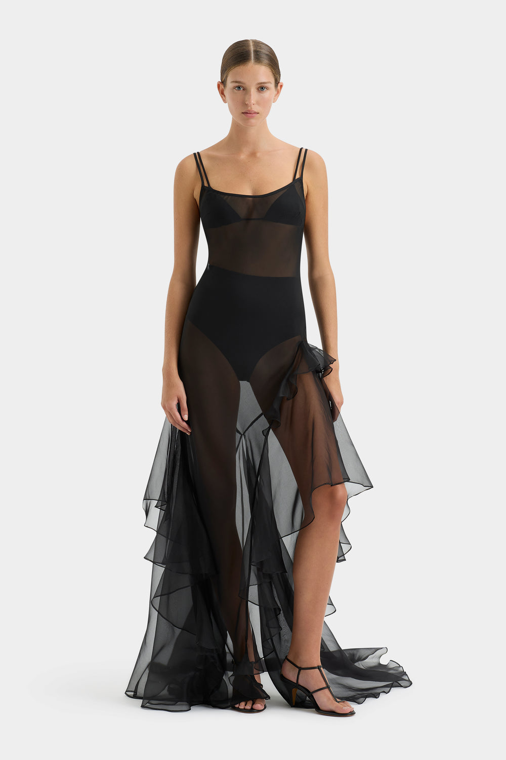 Sage Flounce Gown