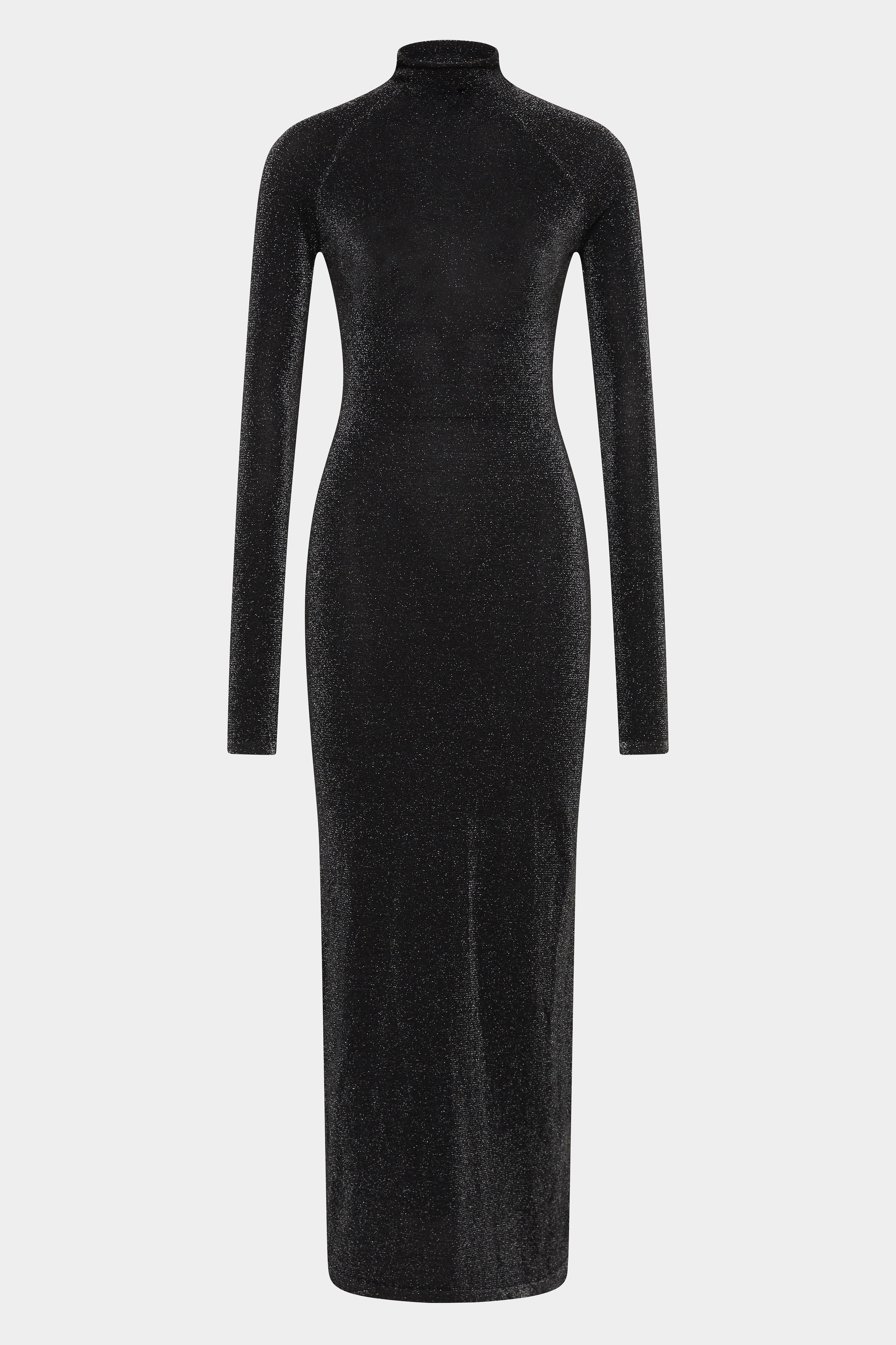 Chiano Metallic Knit Long Sleeve Dress