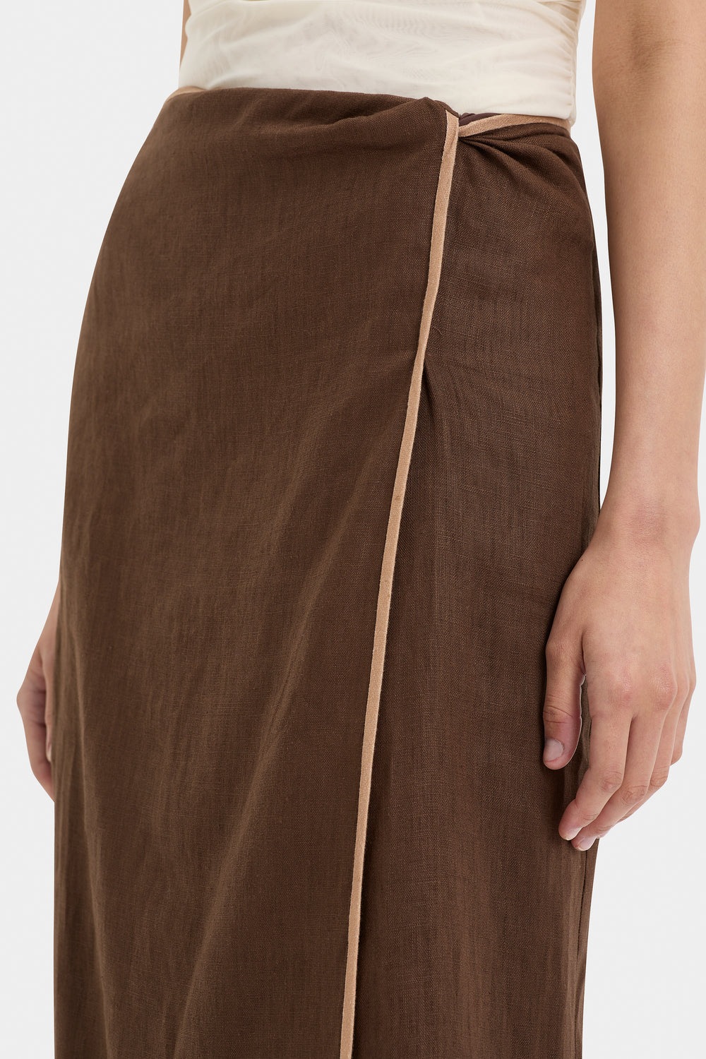 Affogato Twist Midi Skirt