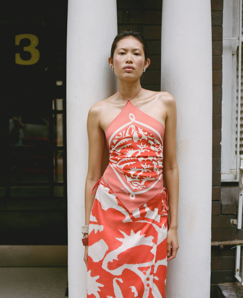 Palmera Scarf Top