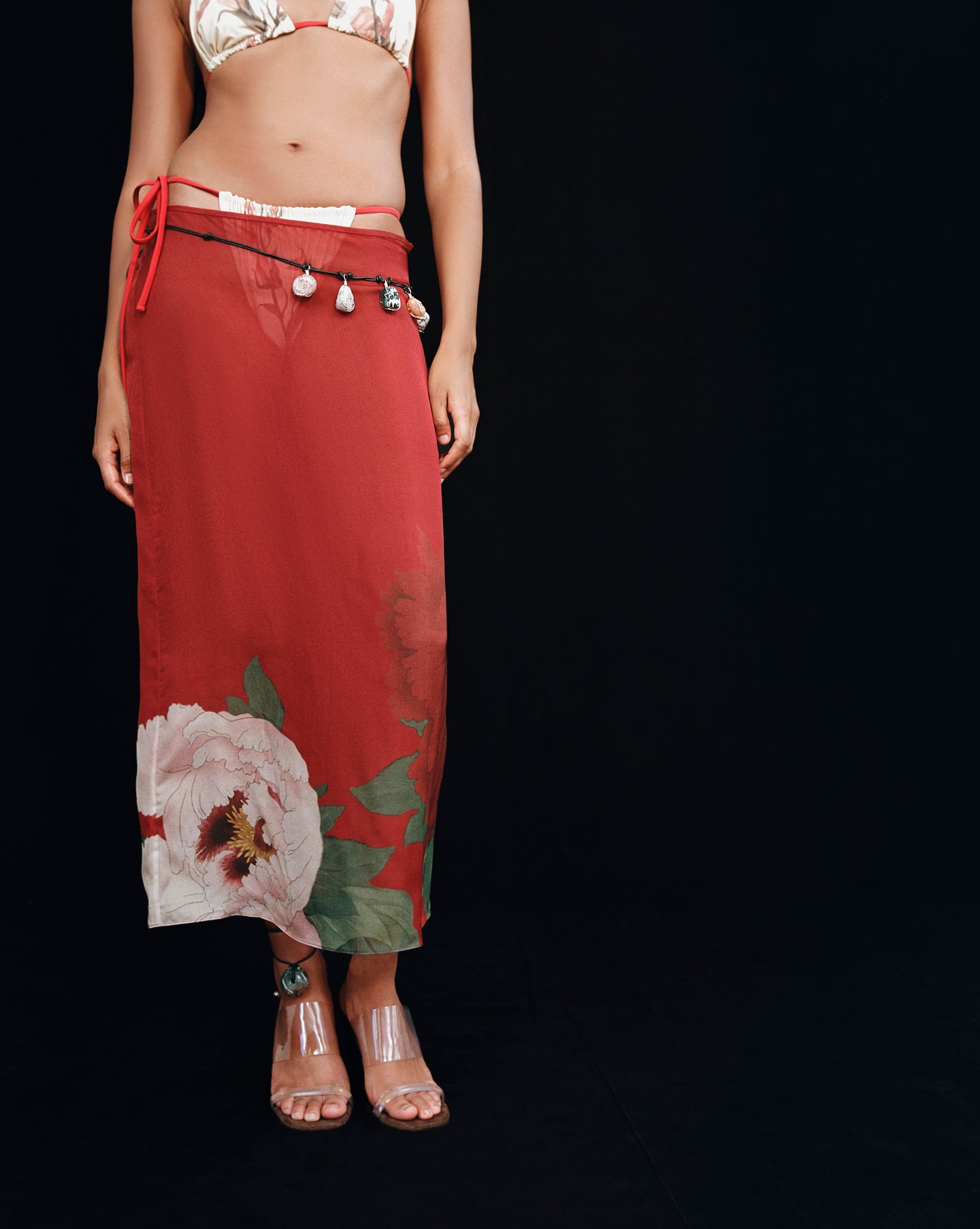 SIR the label Florian Midi Skirt Wildflower Floral