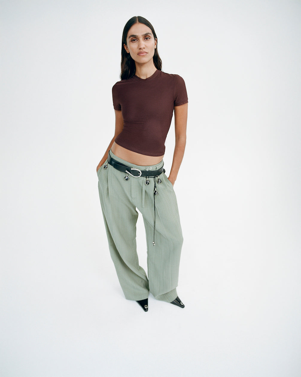 SIR the label Evanthe Belted Trouser Olive