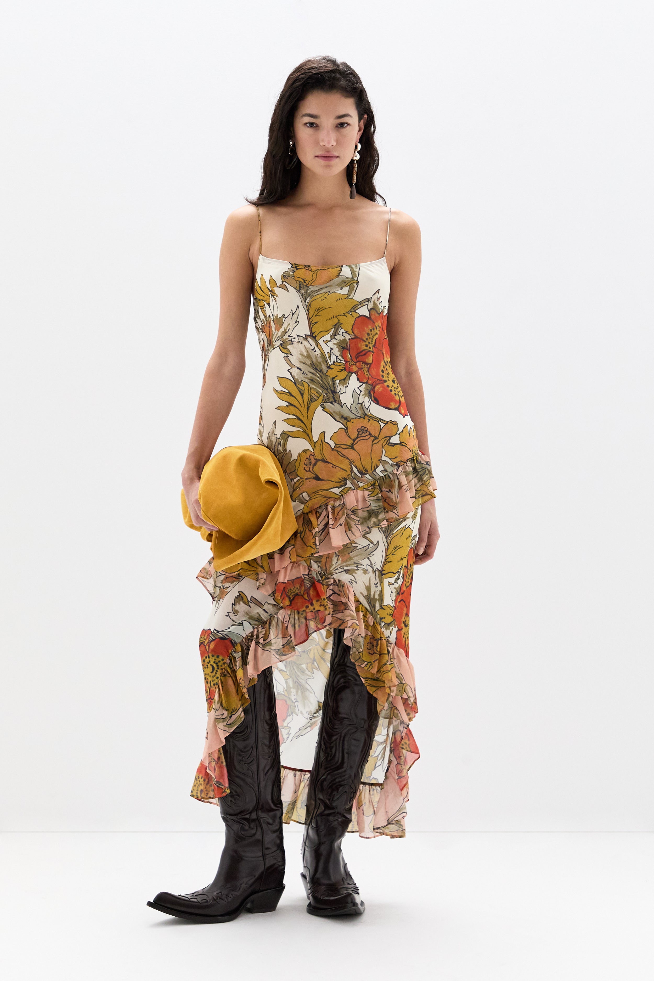 Estella Ruffle Maxi Dress