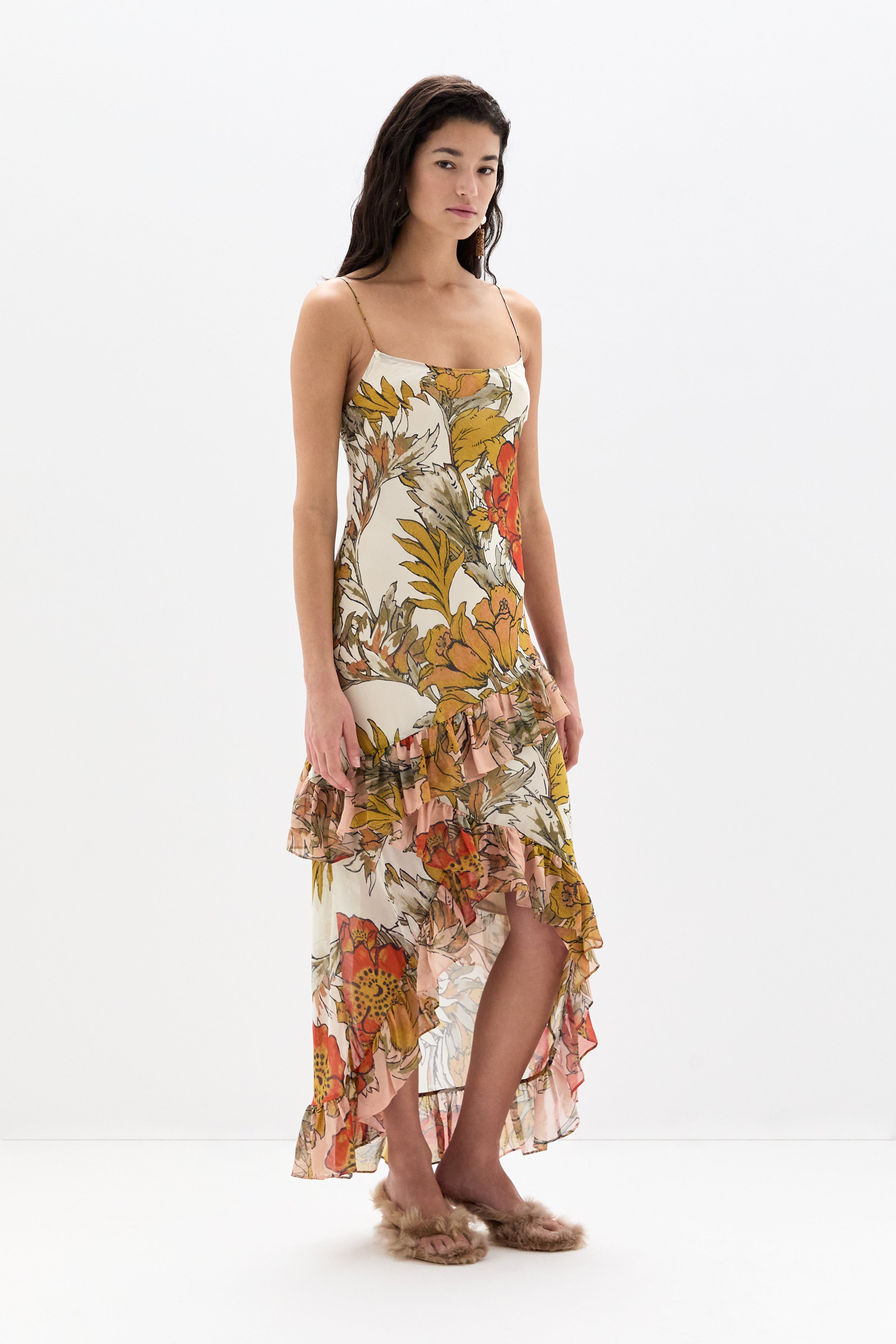 Estella Ruffle Maxi Dress