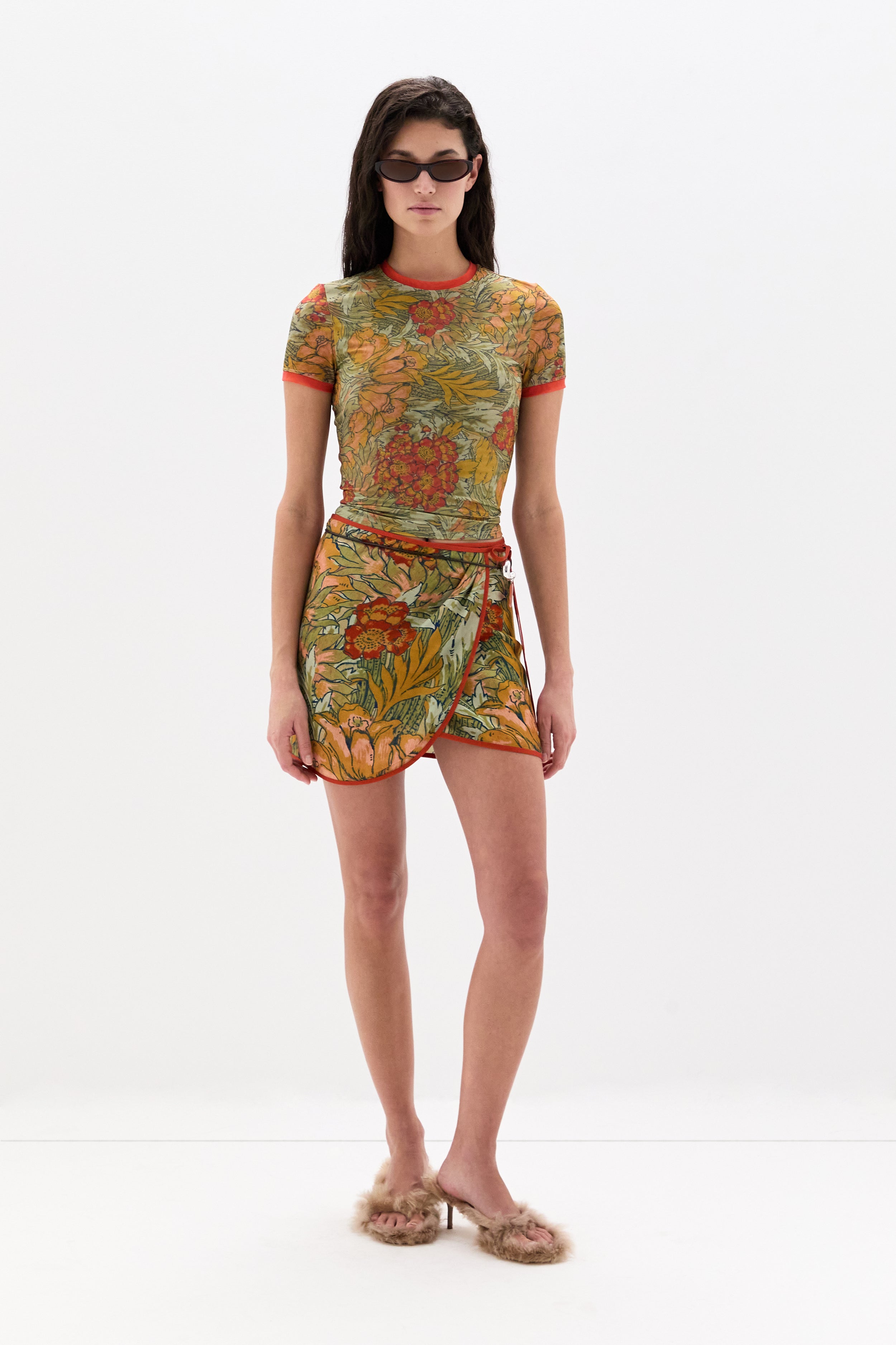 Eliana Ruffled String Triangle Top