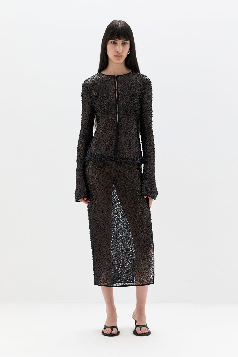 Cassia Sequin Midi Skirt