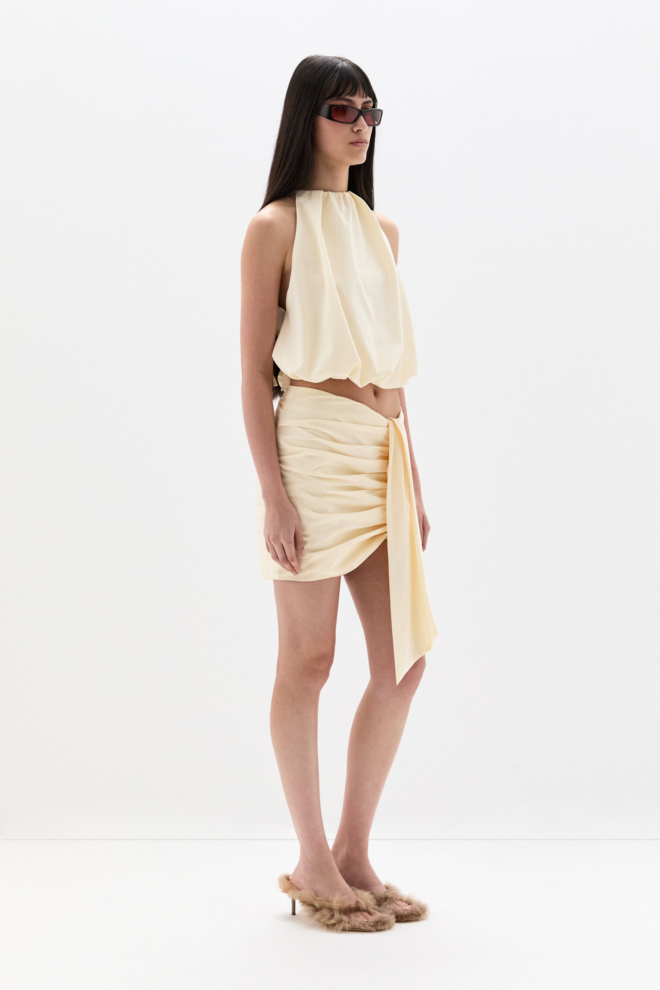 Arla Gathered Mini Skirt