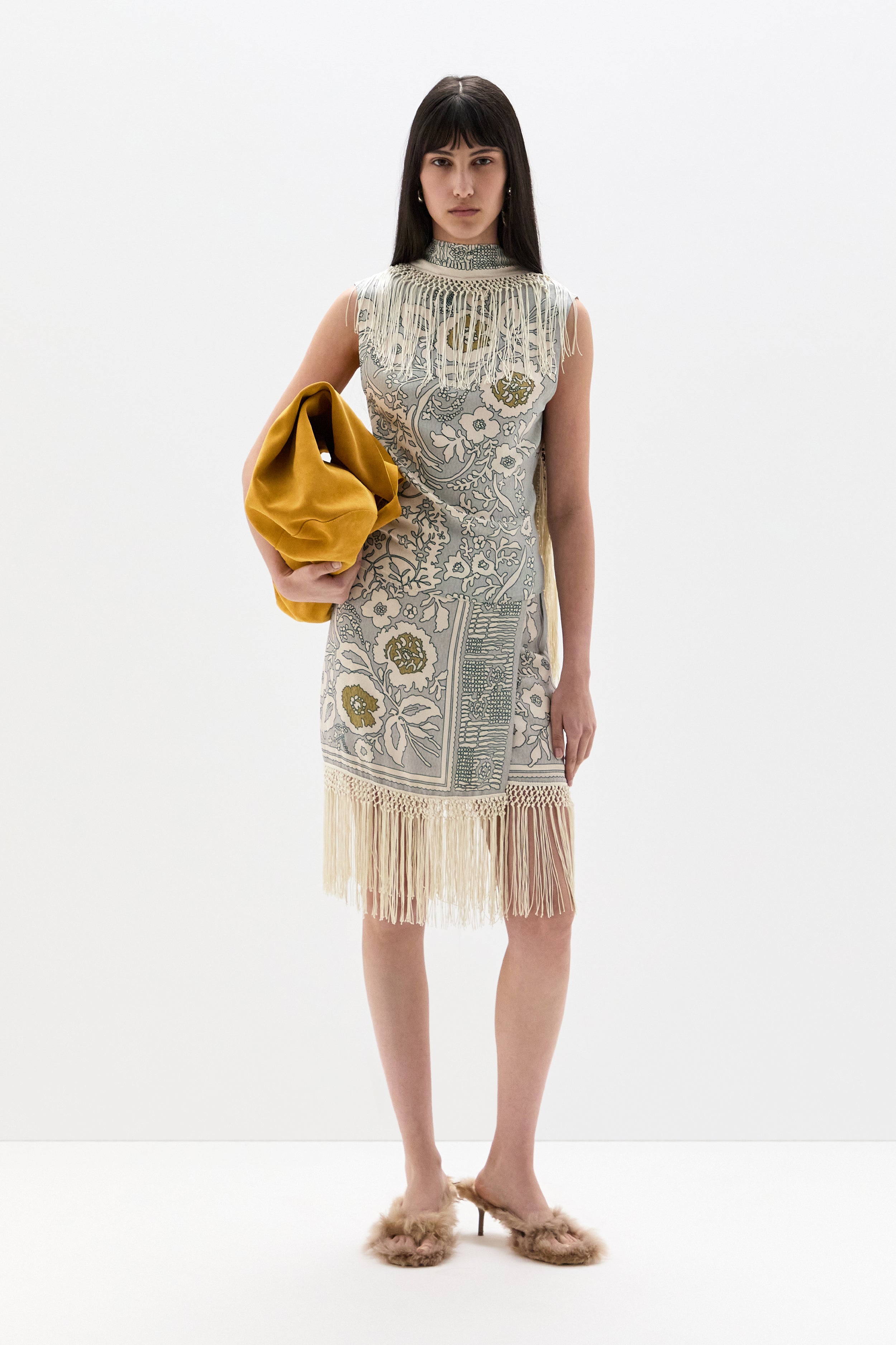 Lula Fringe Wrap Mini Skirt