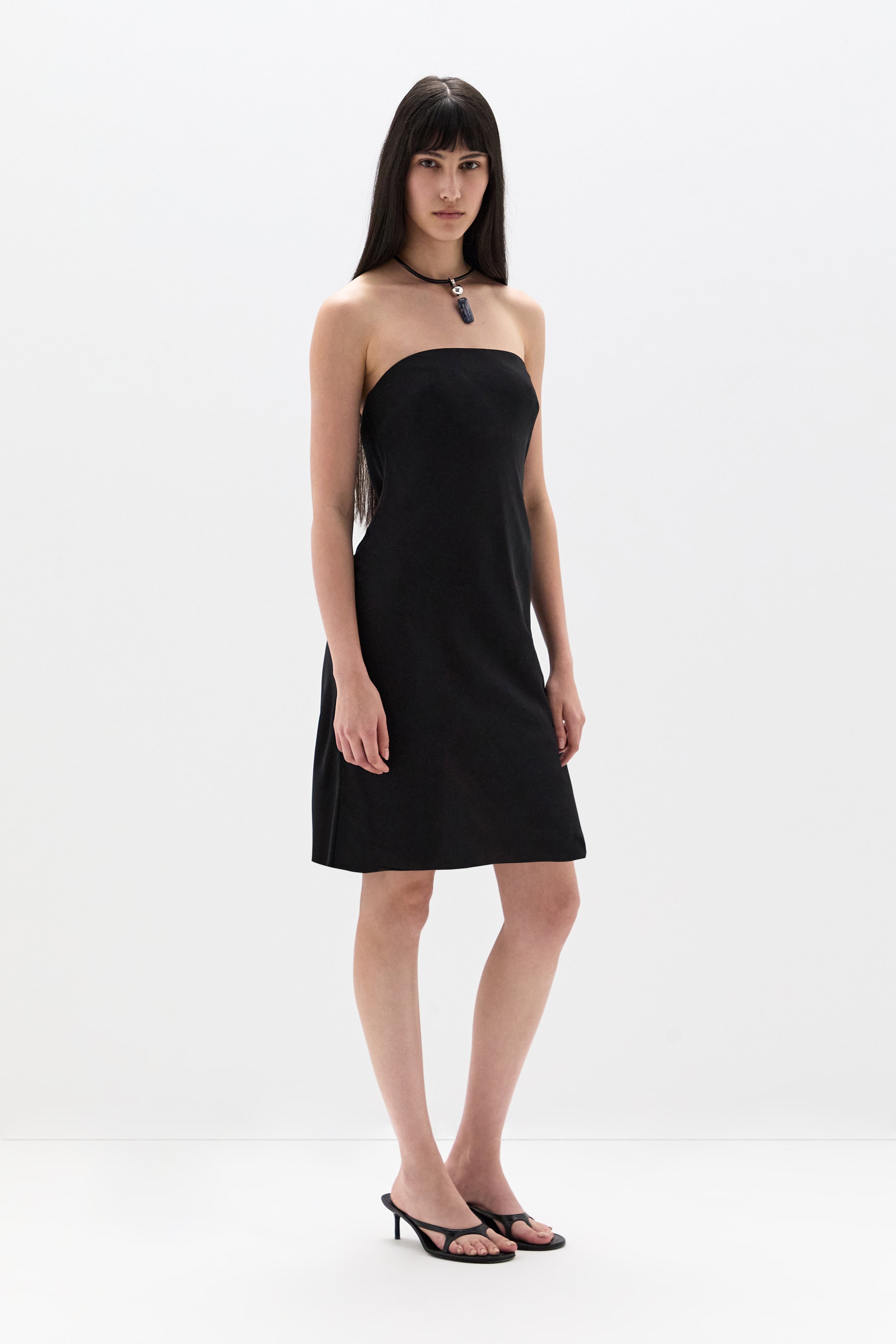 Strobe Strapless Midi Dress