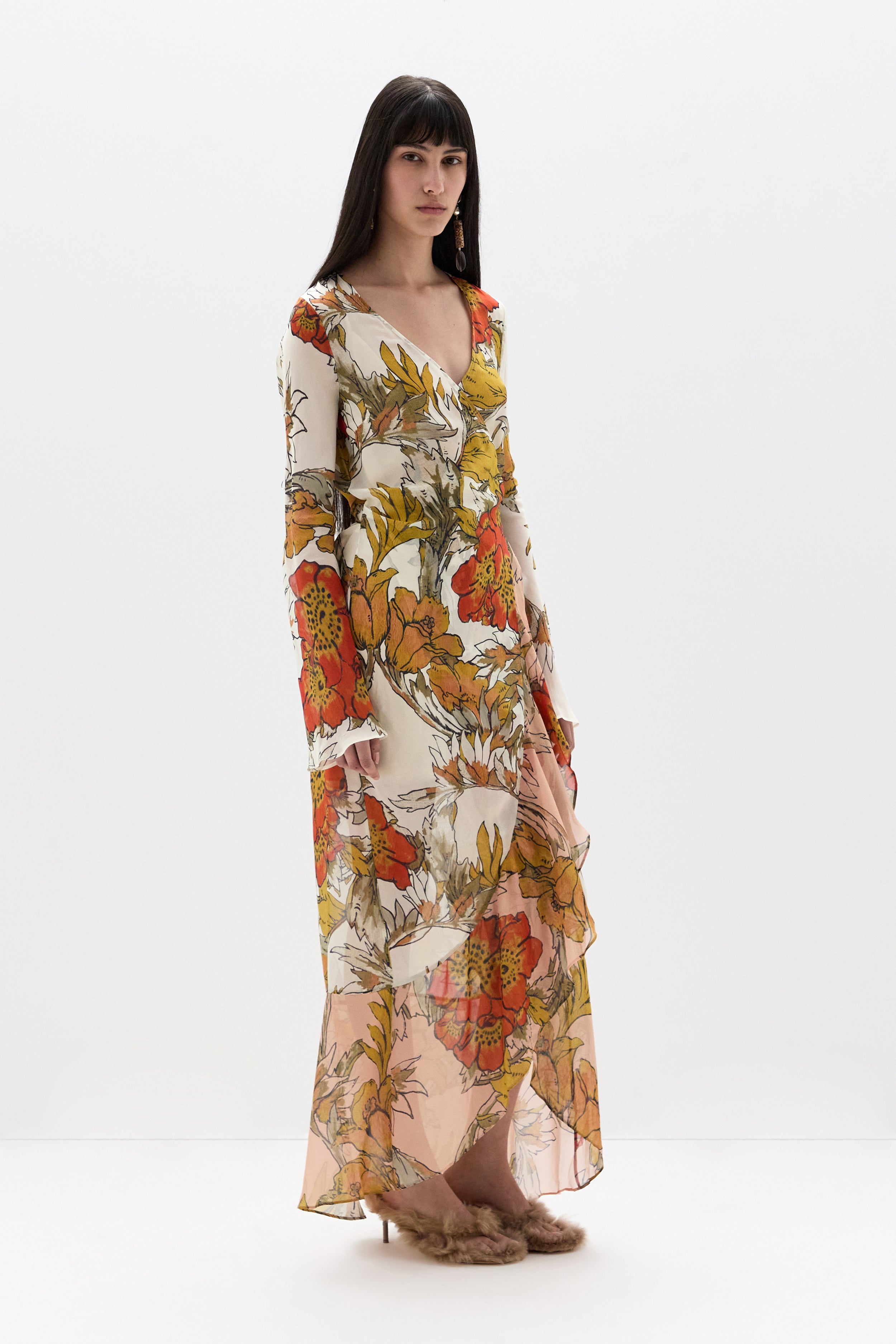 Estella Wrap Maxi Dress