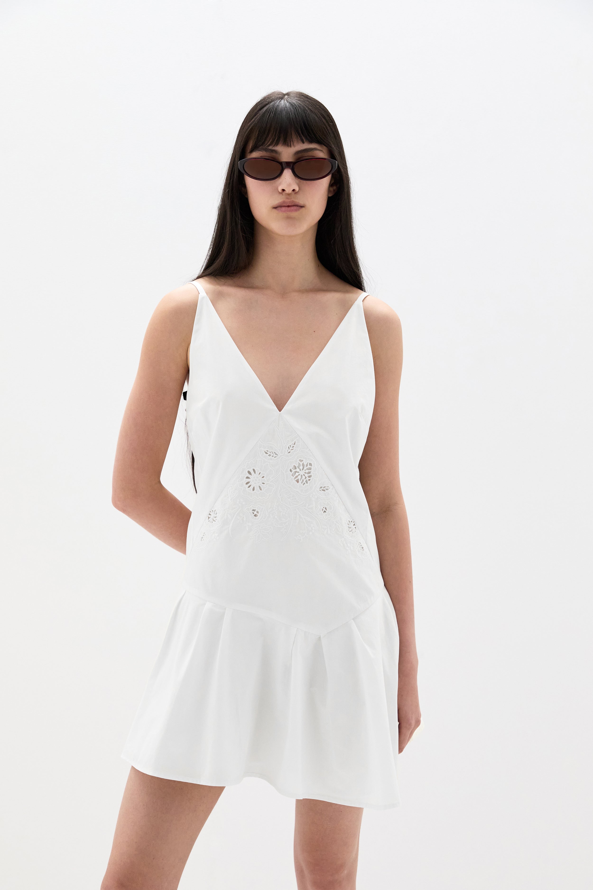 Frida Embroidered Mini Dress