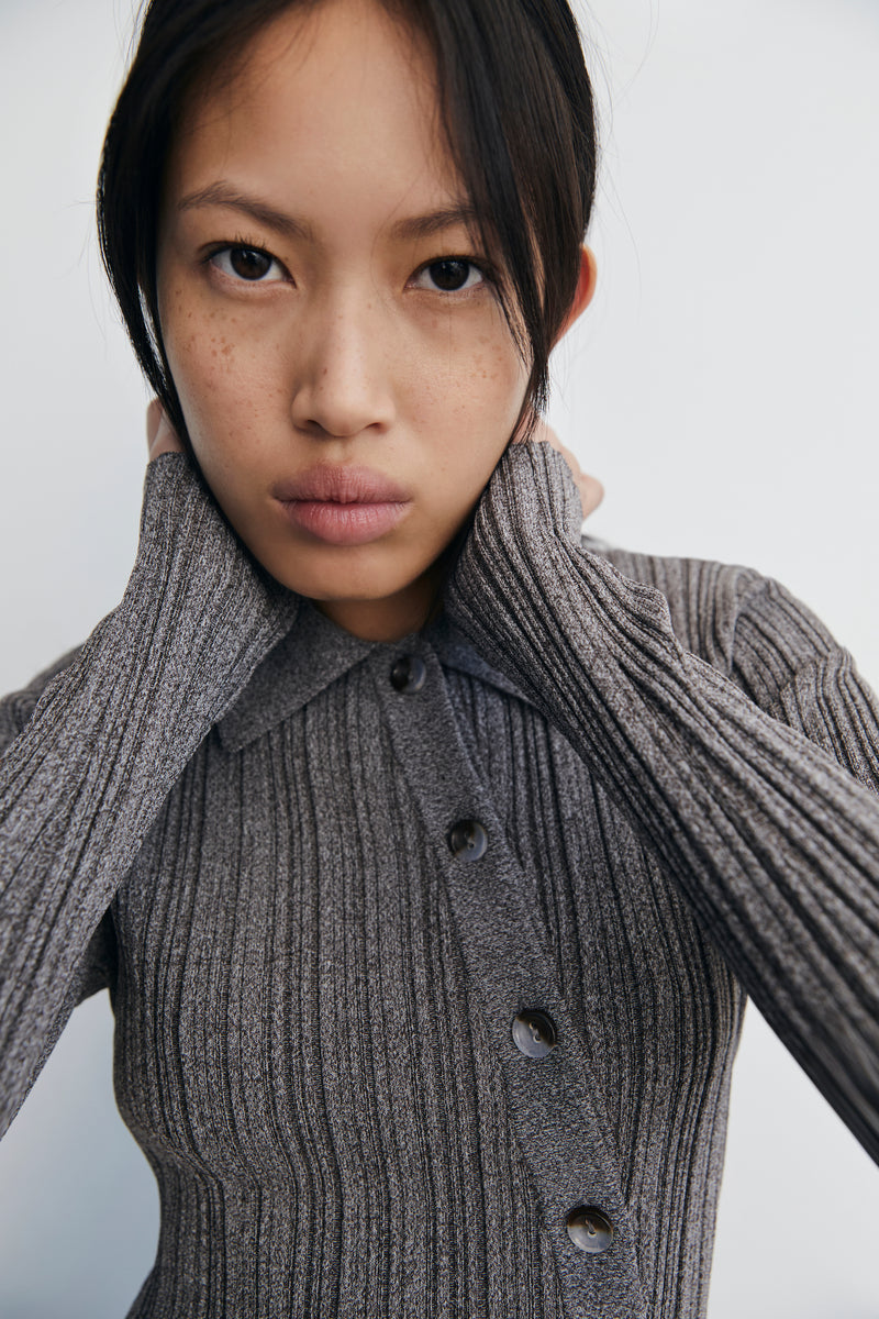 Impasto Ribbed Polo Shirt