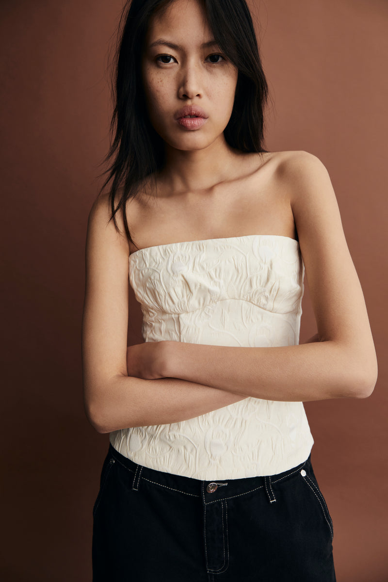 SIR the label Etienne Structured Bodice Cloud Jacquard
