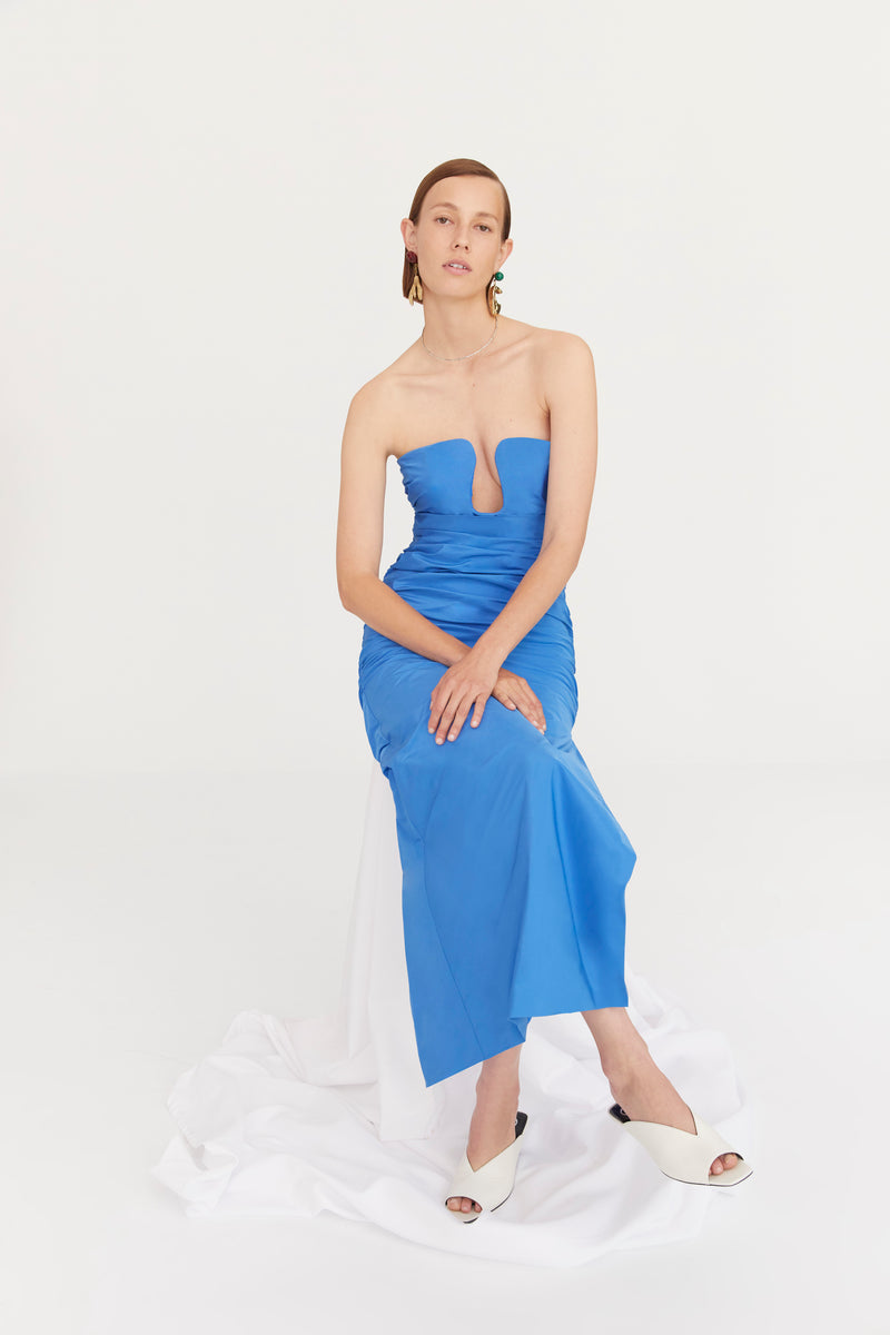SIR the label Caris Gown Blue