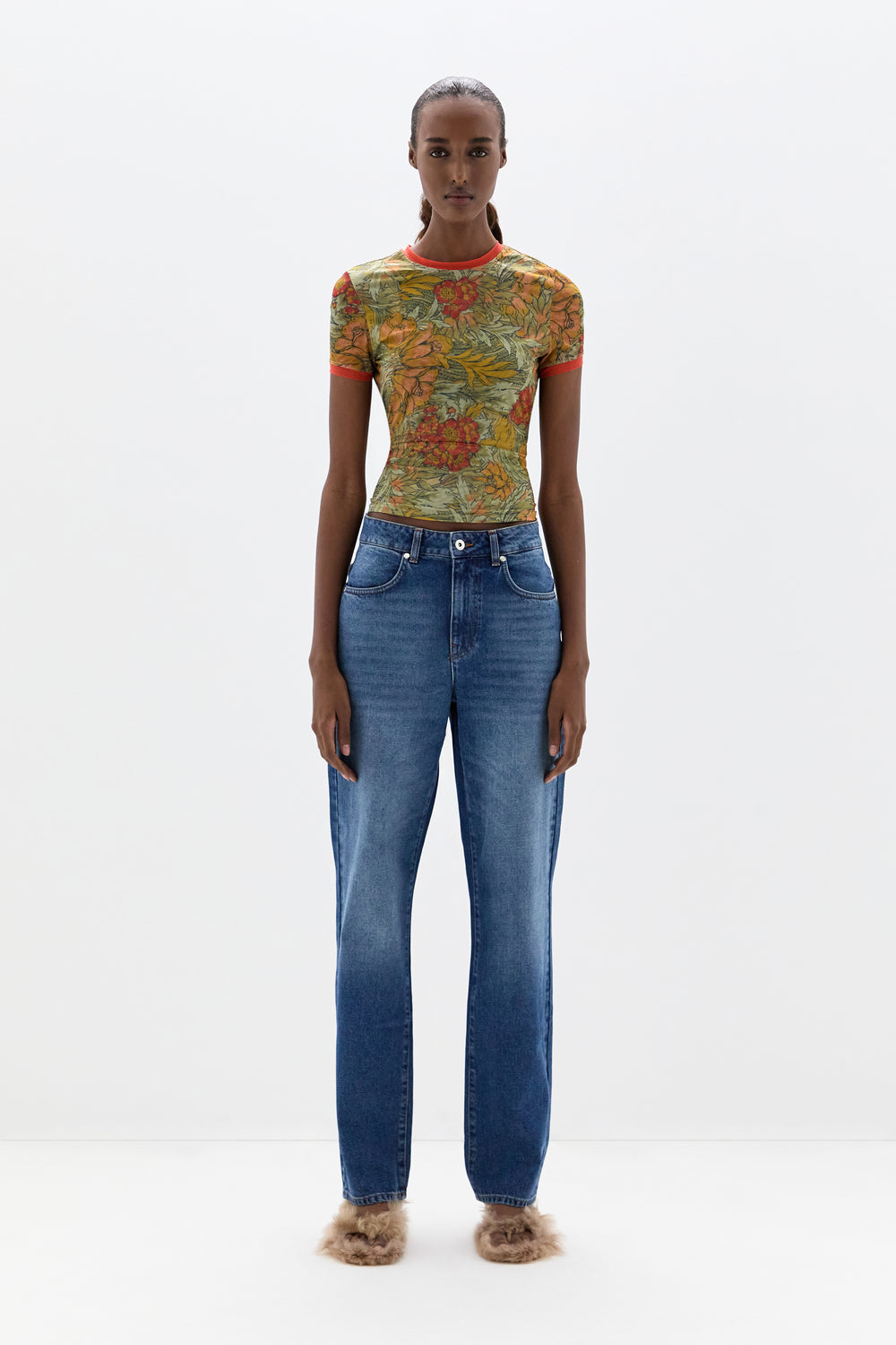 Eliana Mesh Fitted Tee