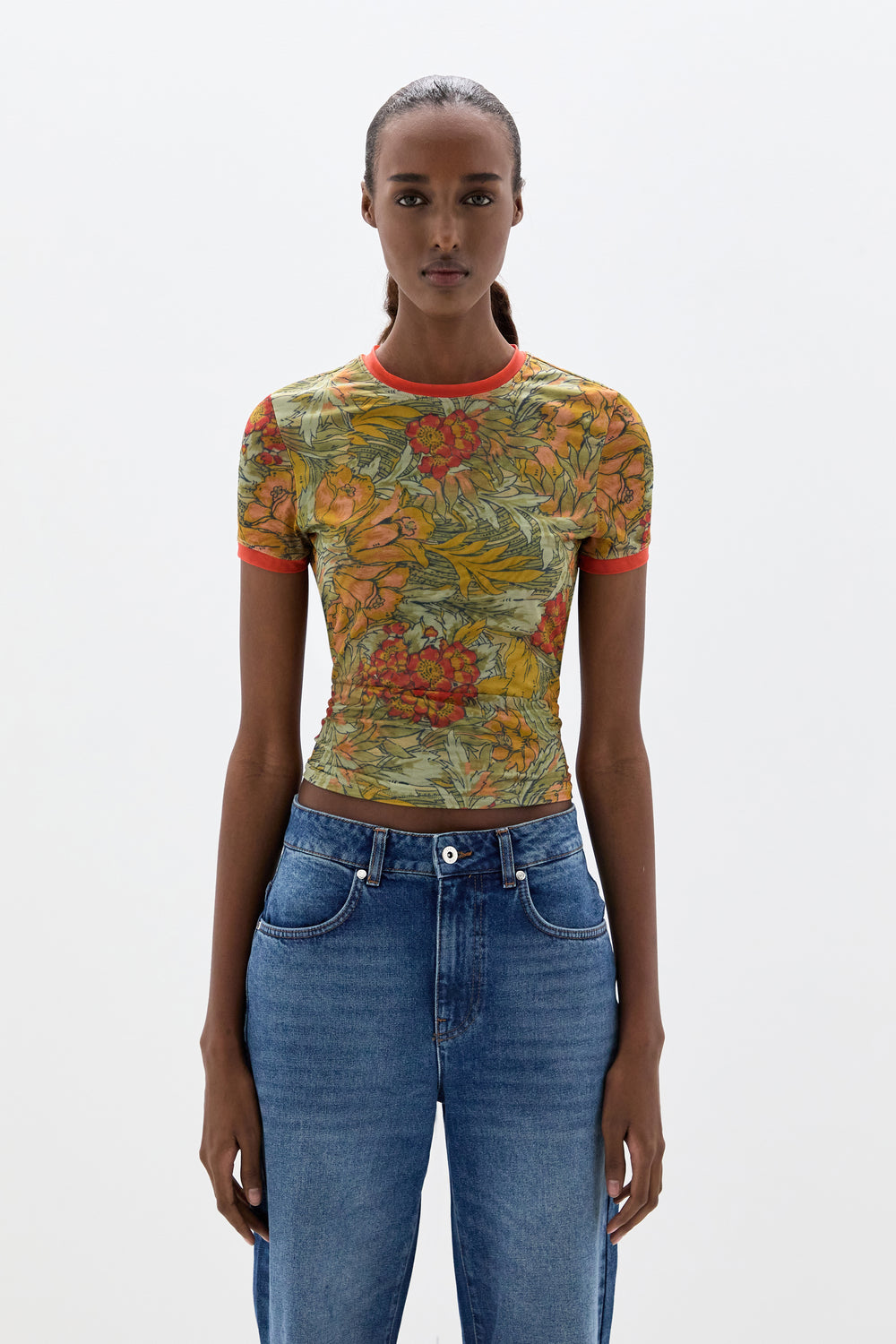 Eliana Mesh Fitted Tee