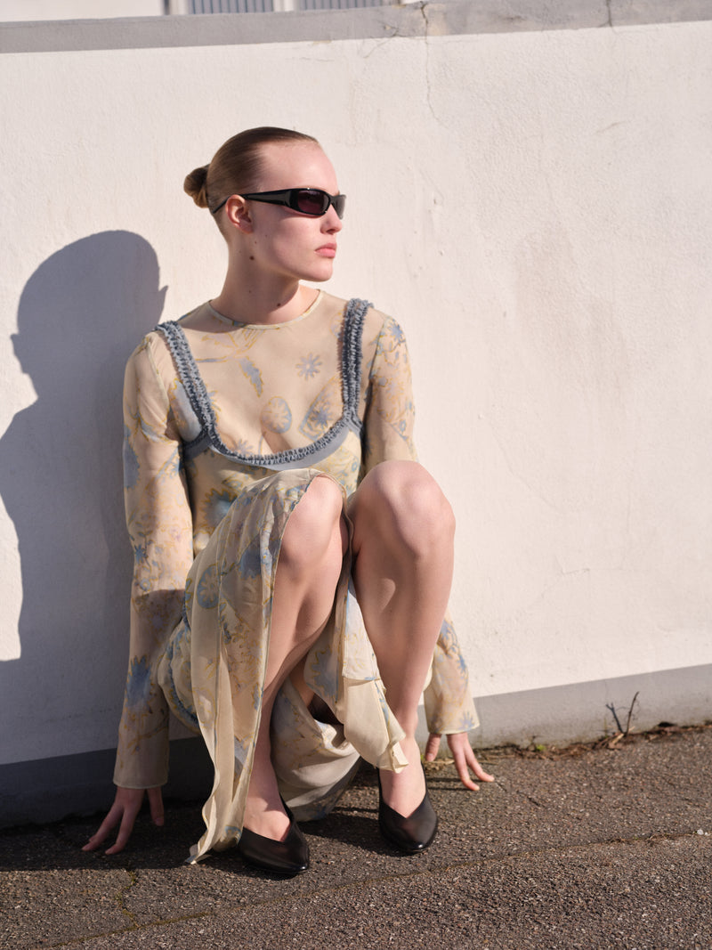Cecile Ruffle Slip Dress
