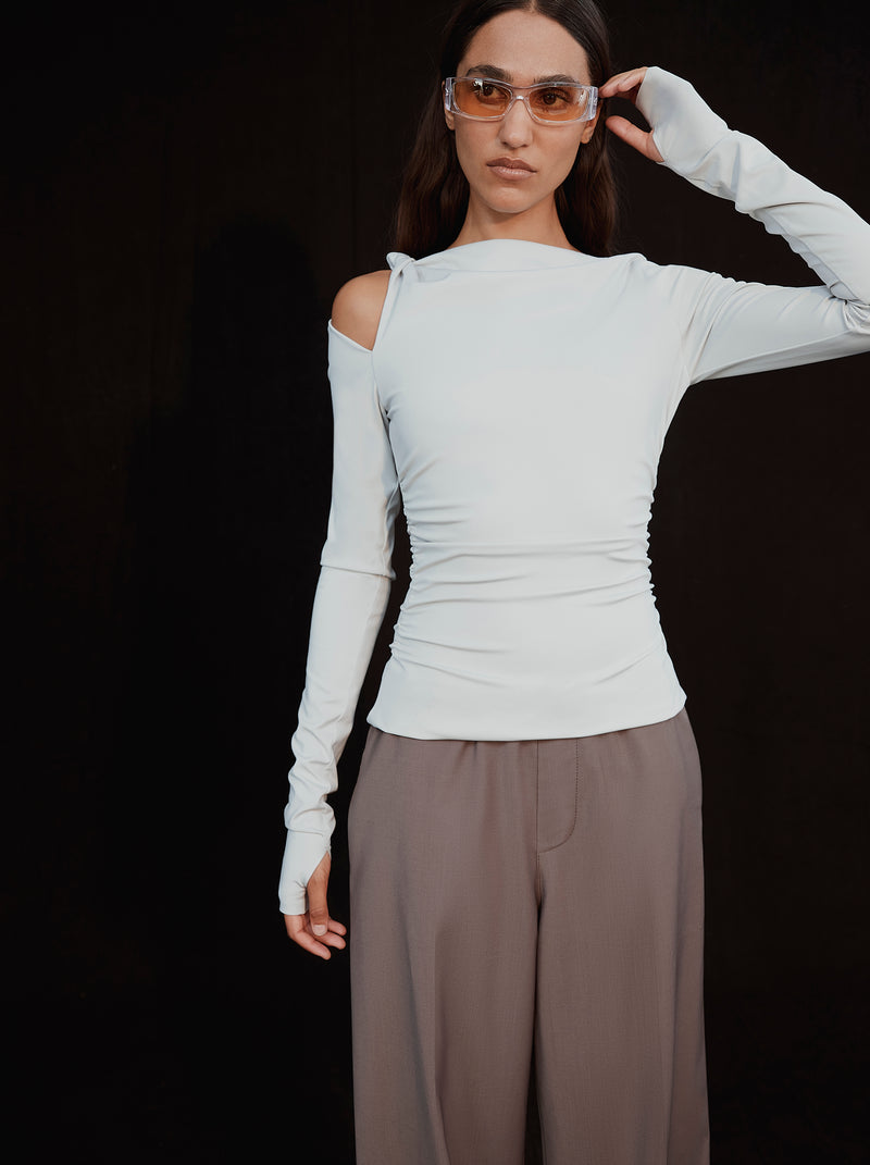 SIR the label Elm Long Sleeve Top Grey Blue