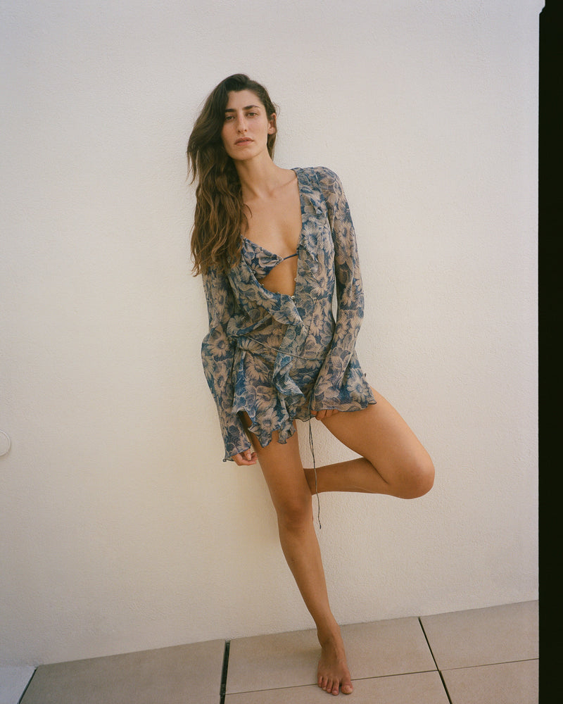 Lilia Ruffle Long Sleeve Mini Dress