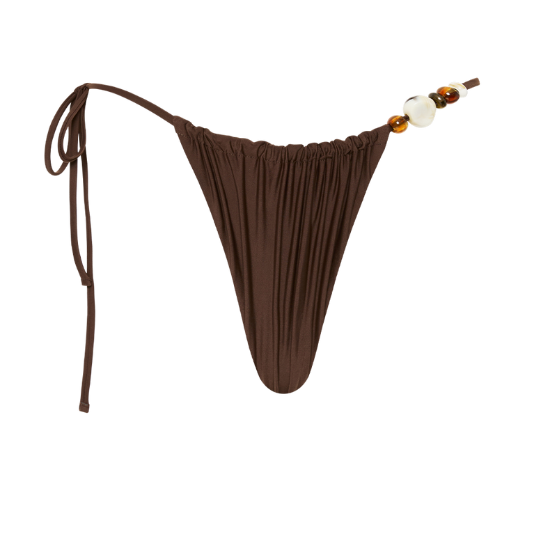 SIR the label Jeanne Beaded String Brief CHOCOLATE