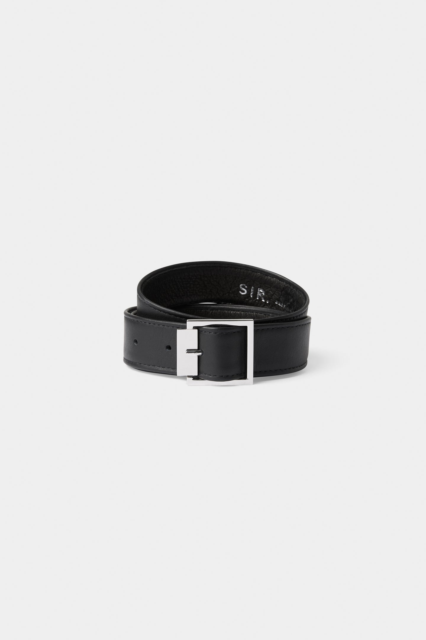 SIR the label Classic Leather Belt BLACK