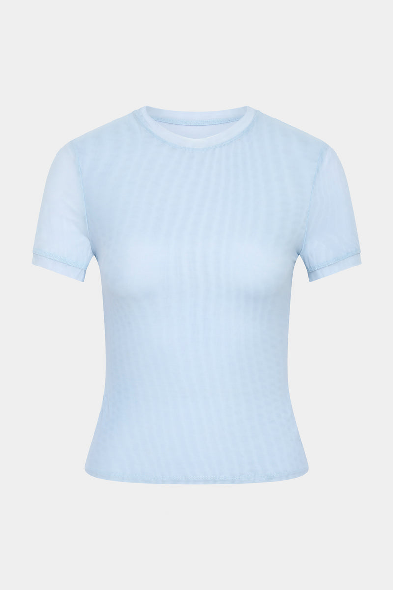 SIR the label Jacques Mesh Fitted Tee POWDER BLUE