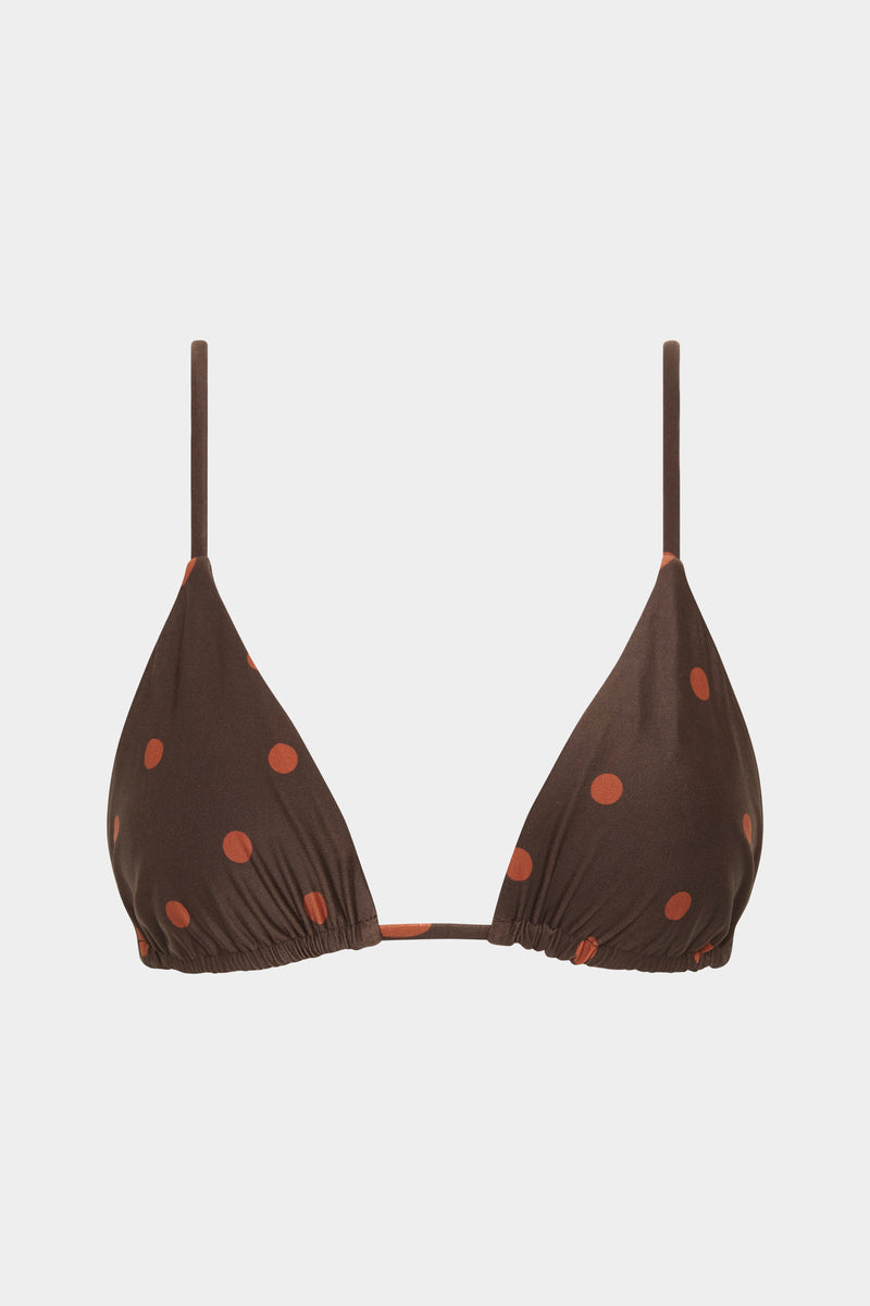 SIR the label Alina String Triangle Top CHOCOLATE DOT