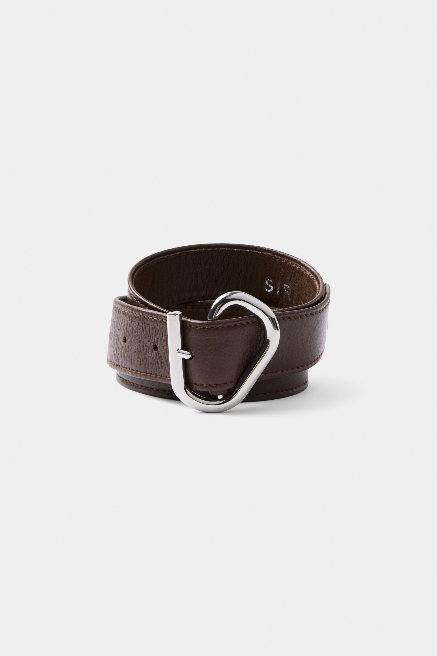 SIR the label Molinier Narrow Leather Belt CHOCOLATE