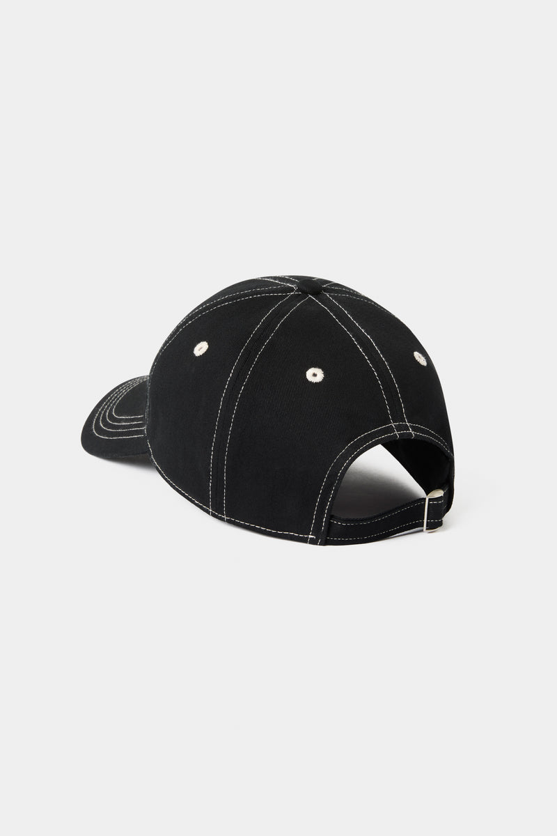 SIR the label SIR. Loyalty Cap BLACK TOP STITCH