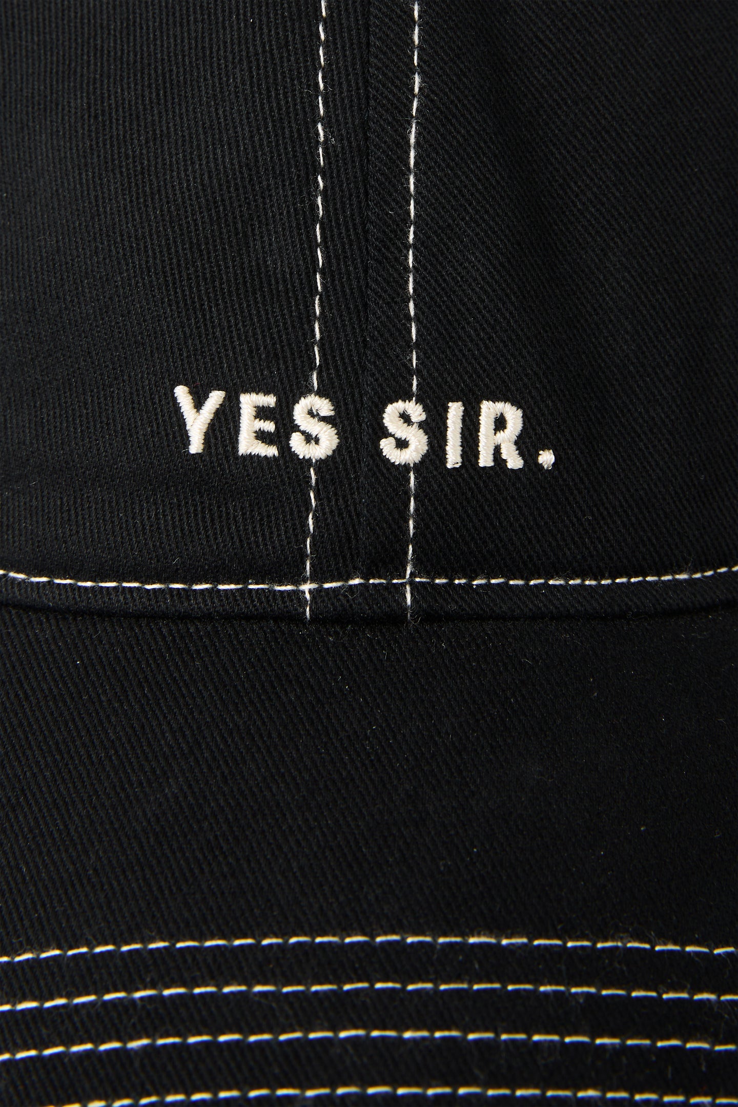 SIR the label SIR. Loyalty Cap BLACK TOP STITCH