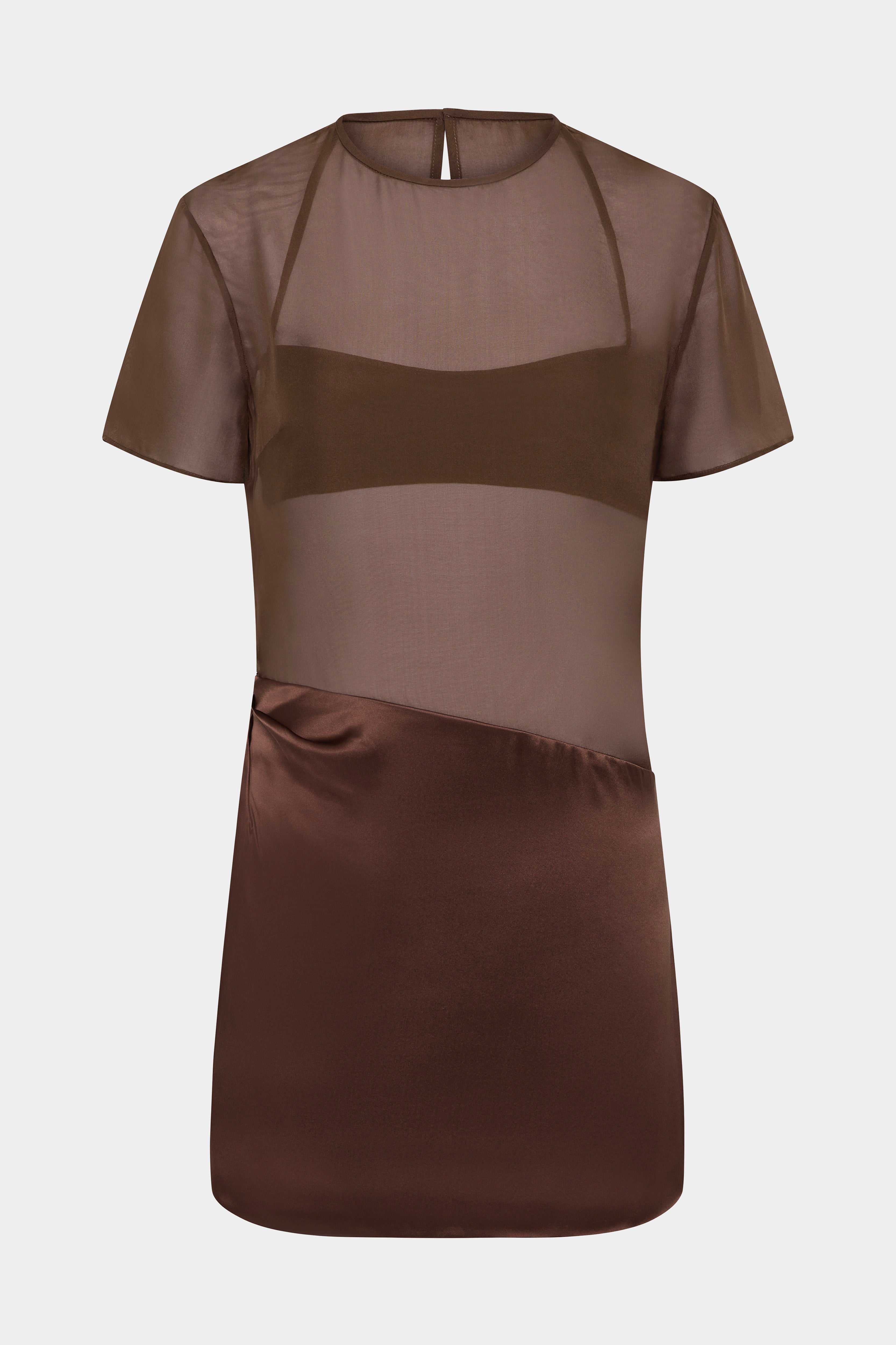sir the label brown mini dress Luca Mini Dress | Brown Chestnut