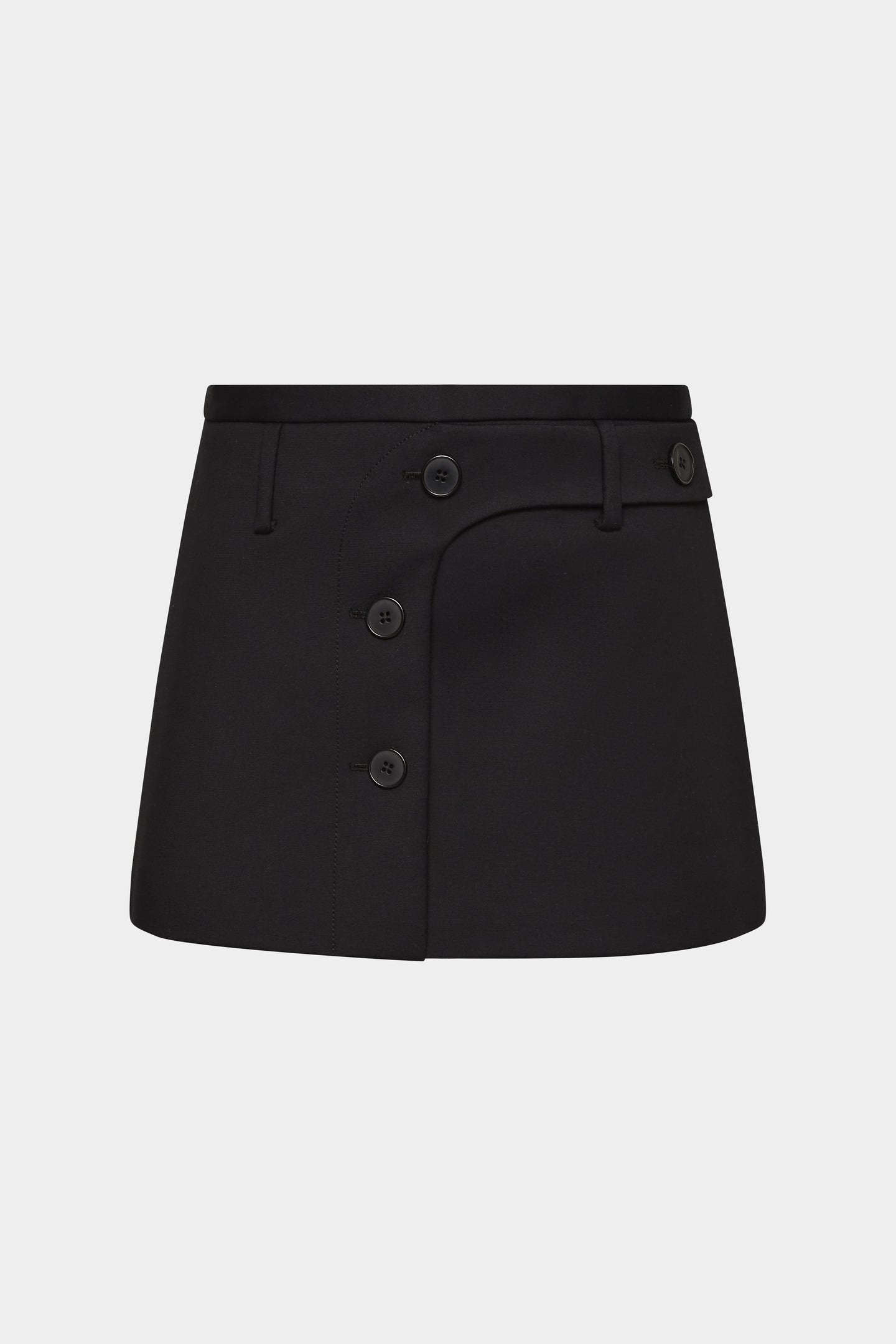 SIR the label Sandrine Button Mini Skirt Black