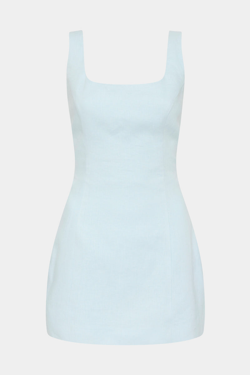 SIR the label Iris Tie Mini Dress LIGHT BLUE