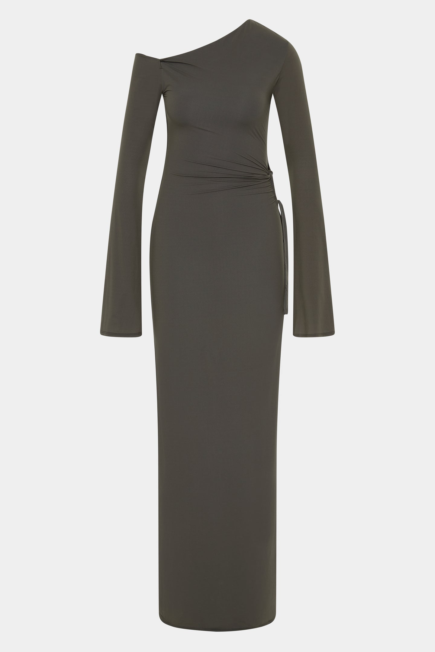 SIR the label Hana Tie Maxi Dress Charcoal