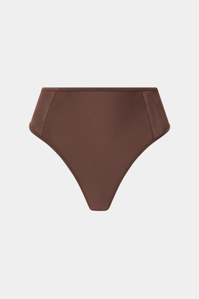 SIR the label Dunes Splice High Cut Brief CHOCOLATE