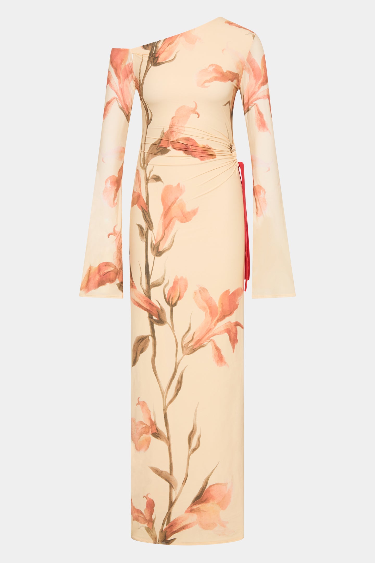 SIR the label Hana Tie Maxi Dress Gladioli Print