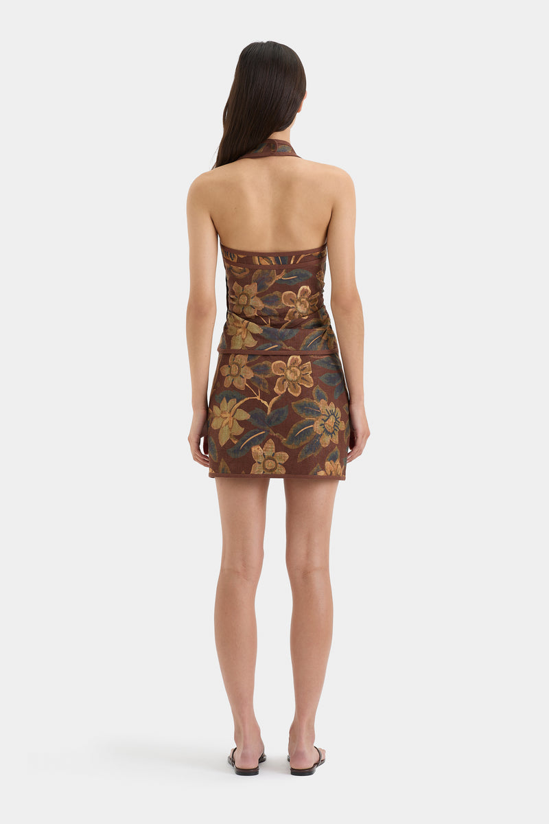 SIR the label Jerry Halter Bodice TAPESTRY