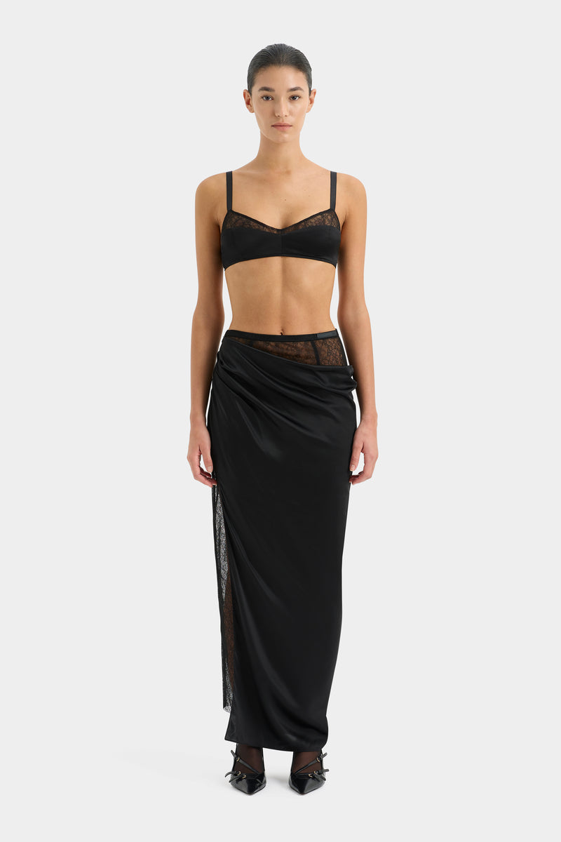 SIR the label Dunya Draped Skirt BLACK