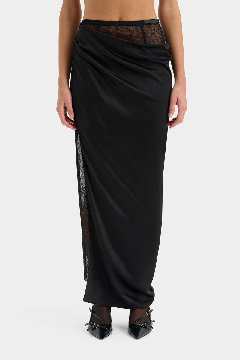 SIR the label Dunya Draped Skirt BLACK