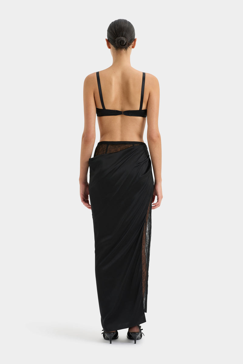 SIR the label Dunya Draped Skirt BLACK