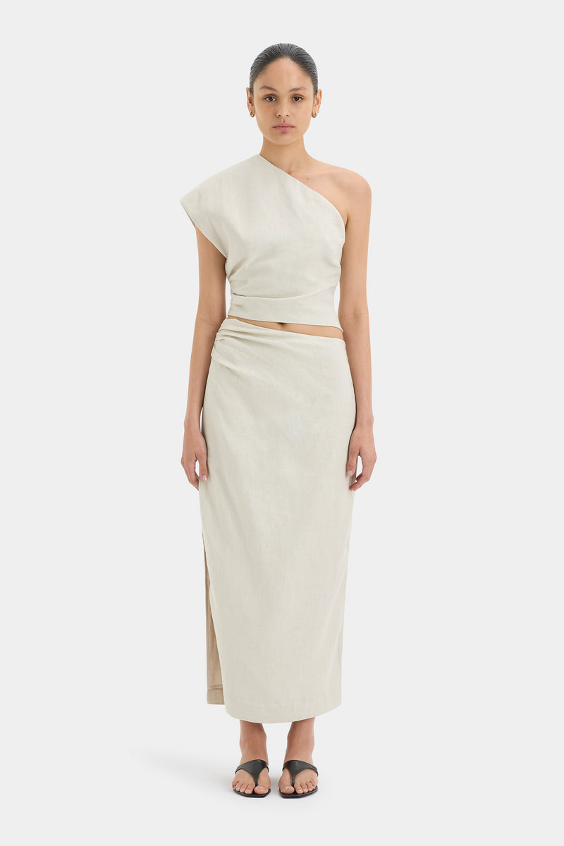 Affogato Asymmetric Midi Skirt