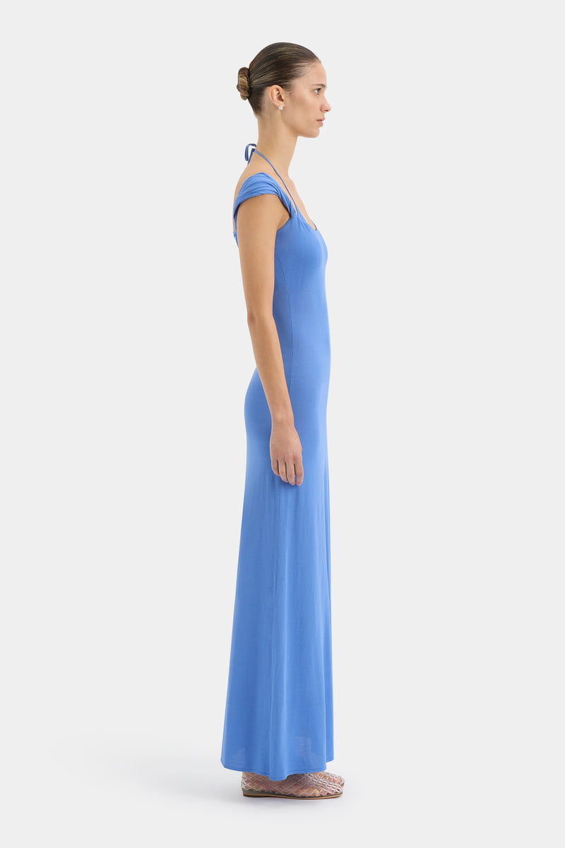 SIR the label Valejo Halter Dress CORNFLOWER