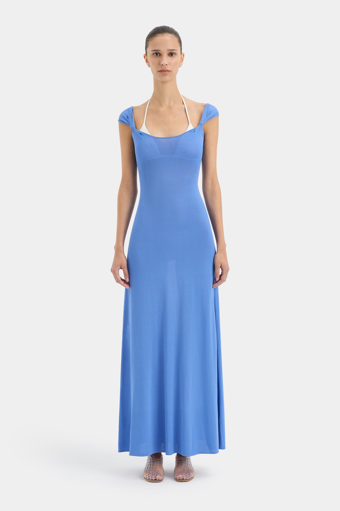 SIR the label Valejo Halter Dress CORNFLOWER