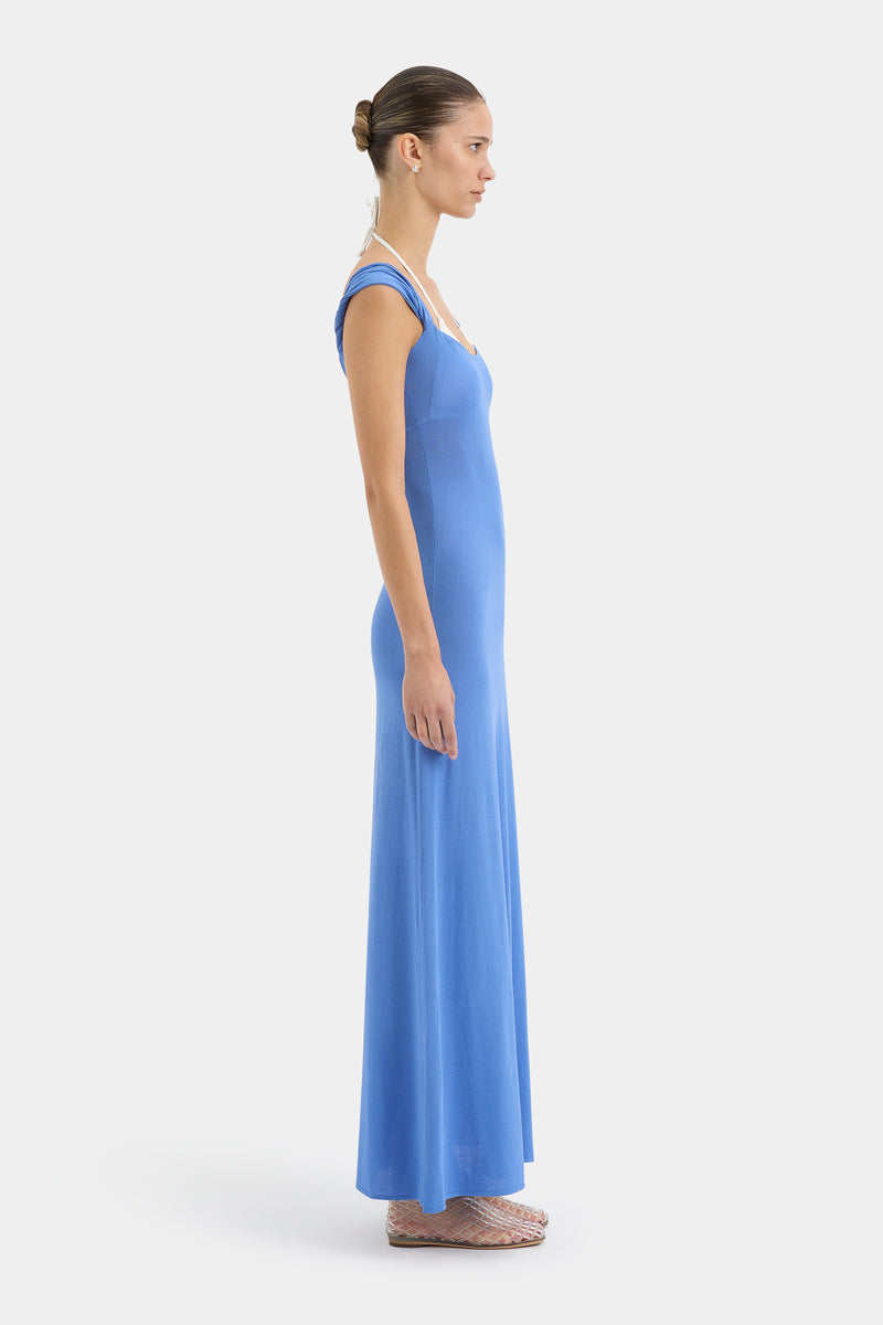 SIR the label Valejo Halter Dress CORNFLOWER